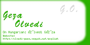 geza olvedi business card